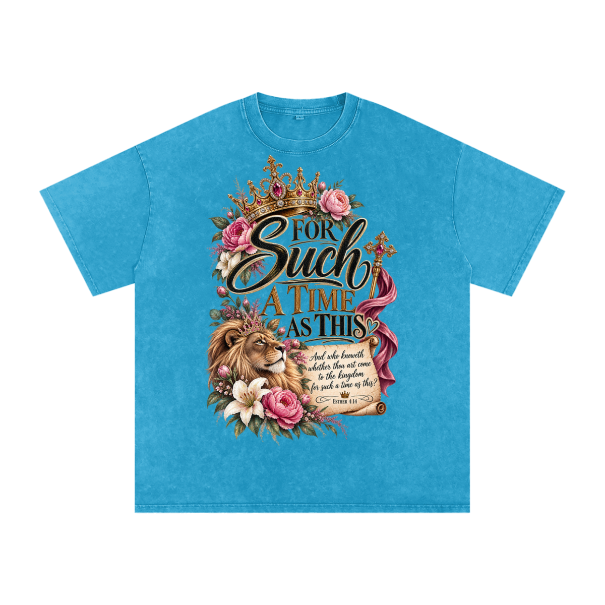 Snow Washed Oversized Cotton T-Shirt Esther 4:14