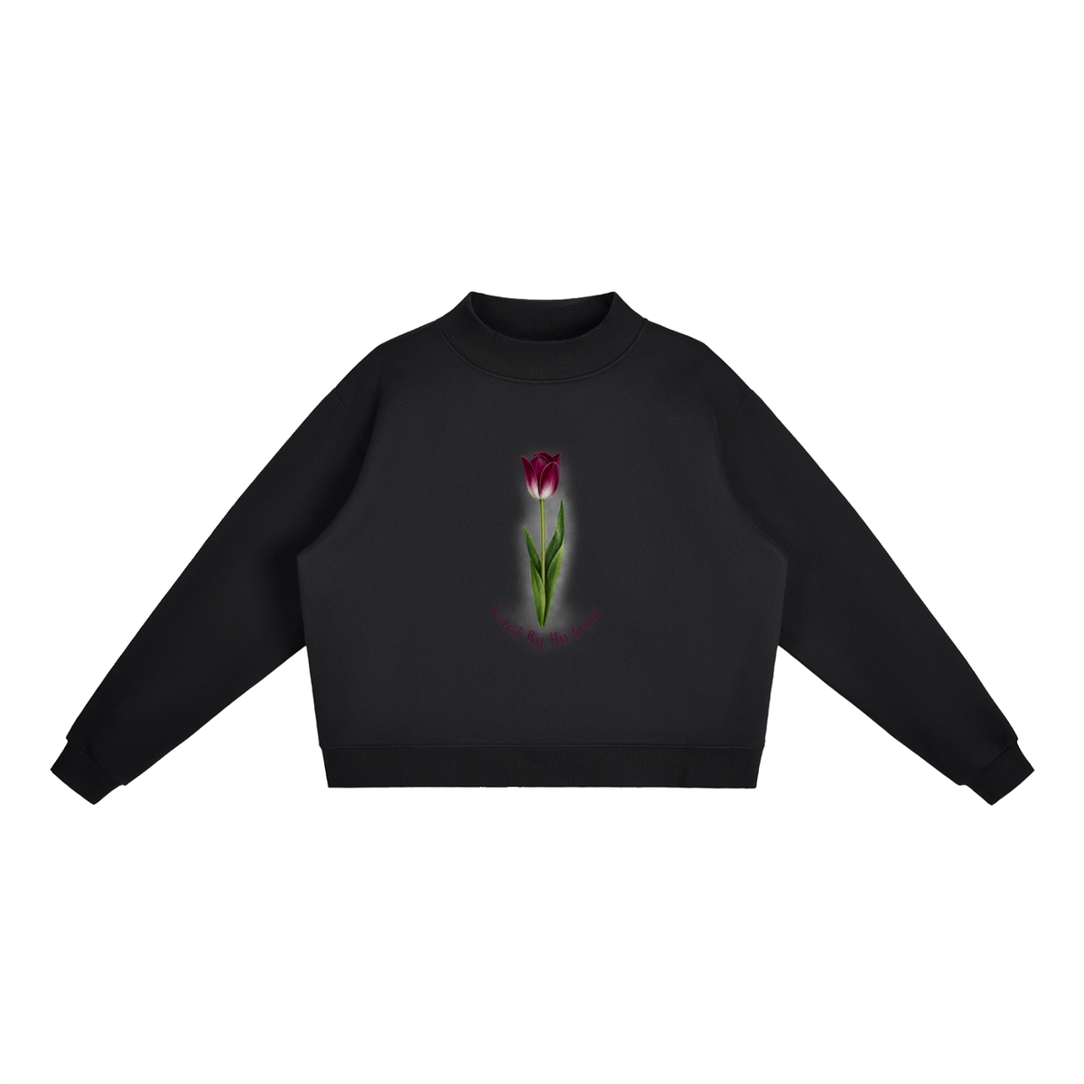 Essential Fleece Mock-Neck Crew Sweatshirt
