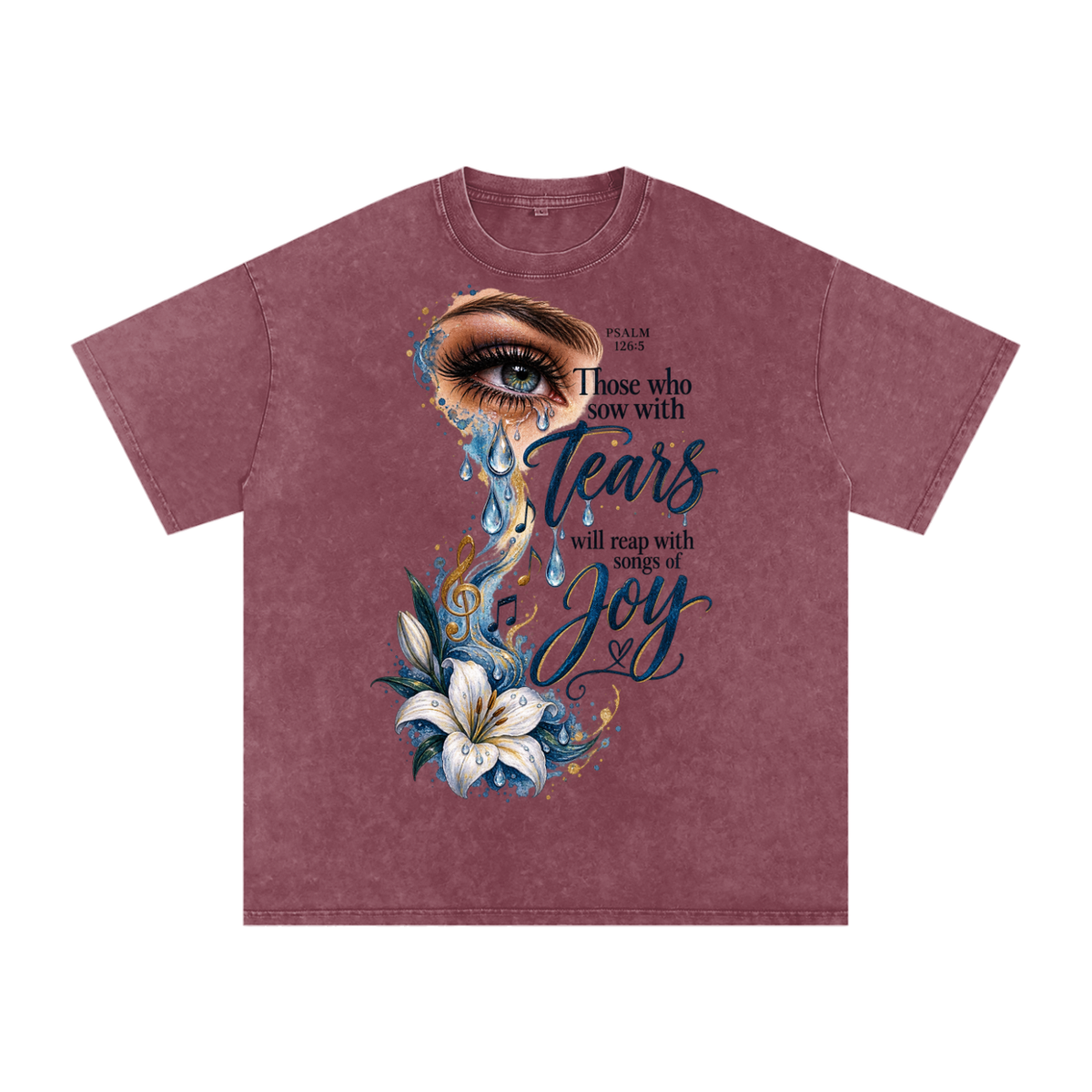 Snow Washed Oversized Cotton T-Shirt