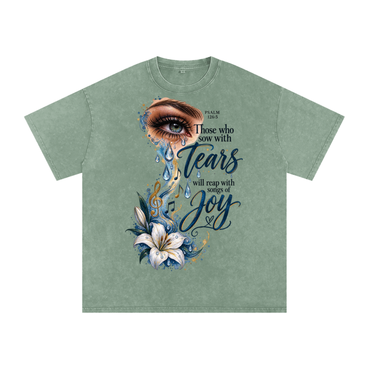 Snow Washed Oversized Cotton T-Shirt