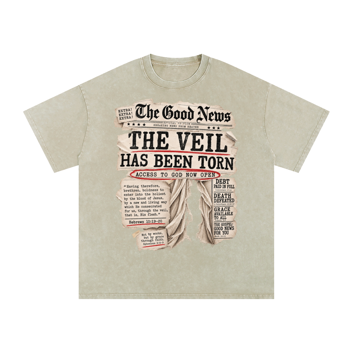 Snow Washed Oversized Cotton T-Shirt The veil has been torn