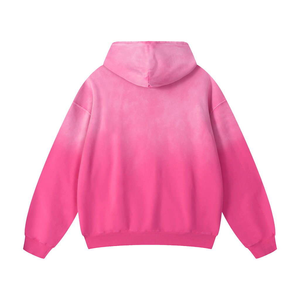 Heavyweight Sunfade Oversized Hoodie Tulips newspaper