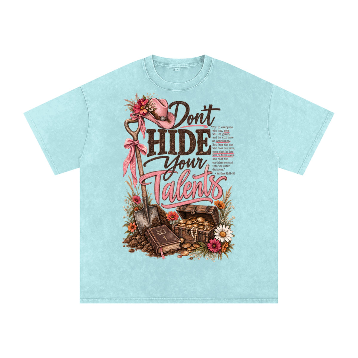 Snow Washed Oversized Cotton T-Shirt