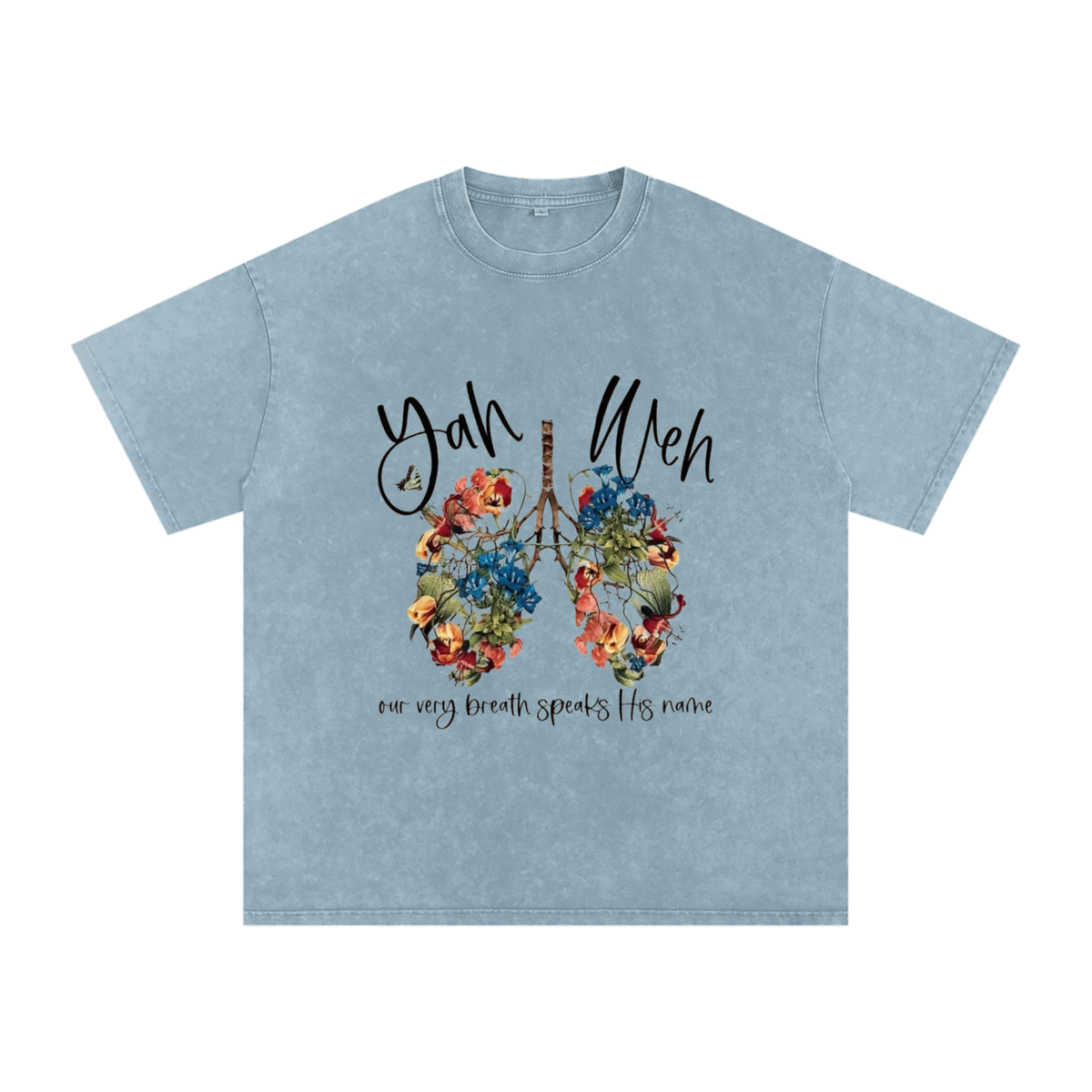 Snow Washed Oversized Cotton T-Shirt