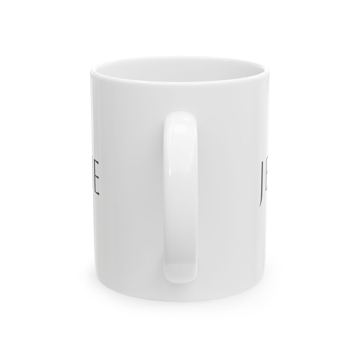 Minimalist 'Jesus Loves Me' Ceramic Mug — 11oz & 15oz Inspirational Coffee Cup