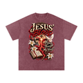 Snow Washed Oversized Cotton T-Shirt