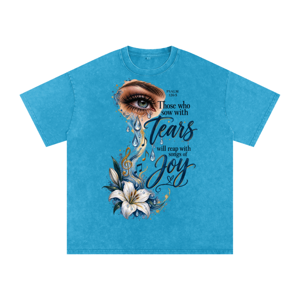 Snow Washed Oversized Cotton T-Shirt