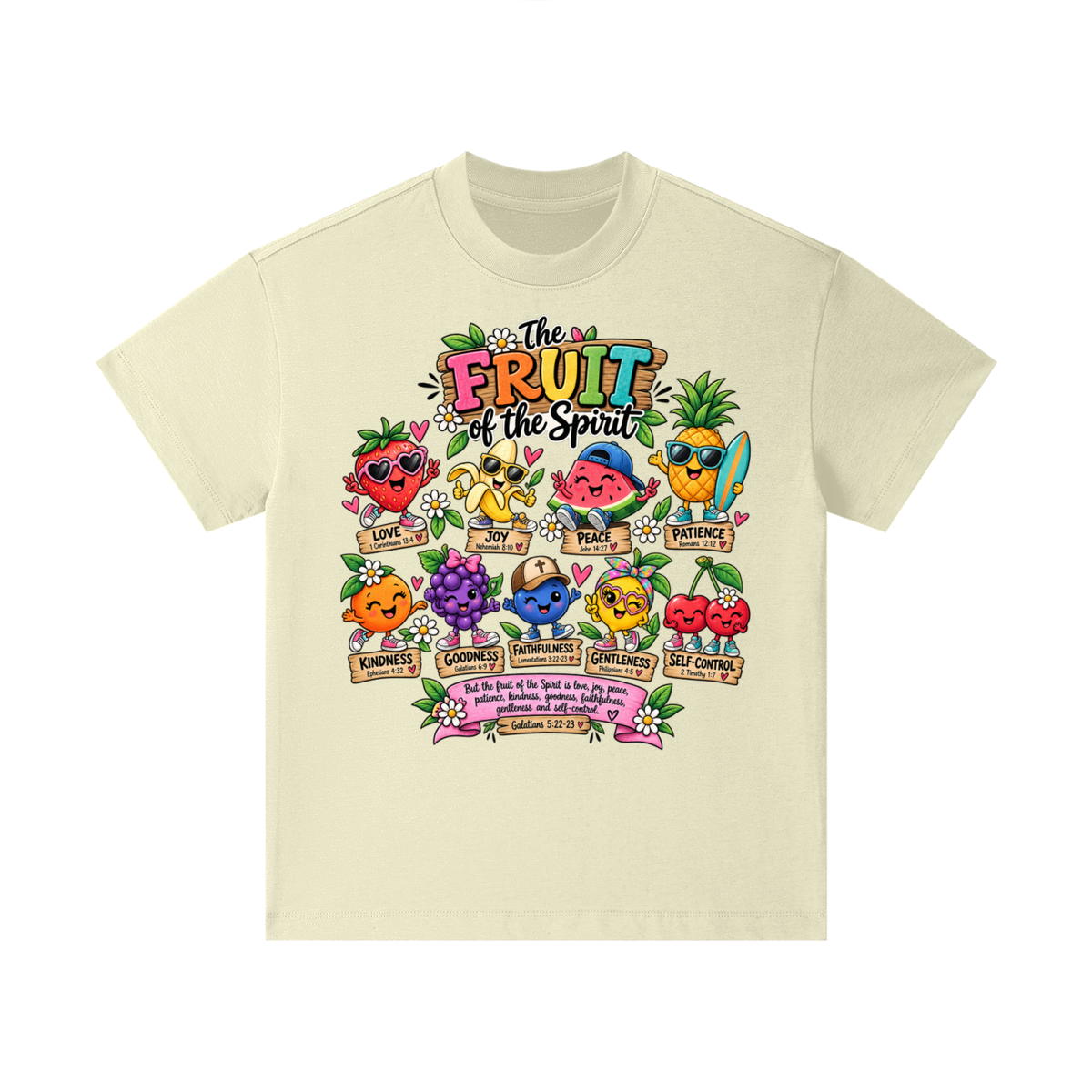 Pure Cotton Essential Kids T-Shirt the fruits of the spirit