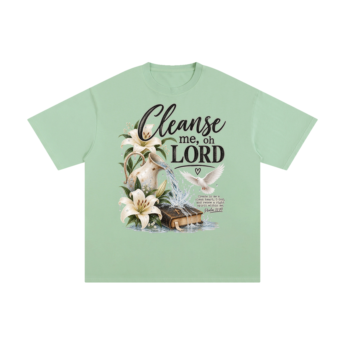 Unisex Pure Cotton T-Shirt Cleanse me Oh Lord
