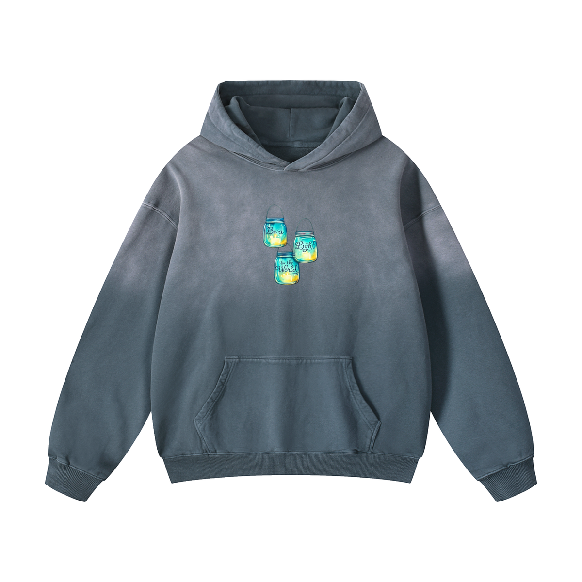 Heavyweight Sunfade Oversized Hoodie be the light to the world
