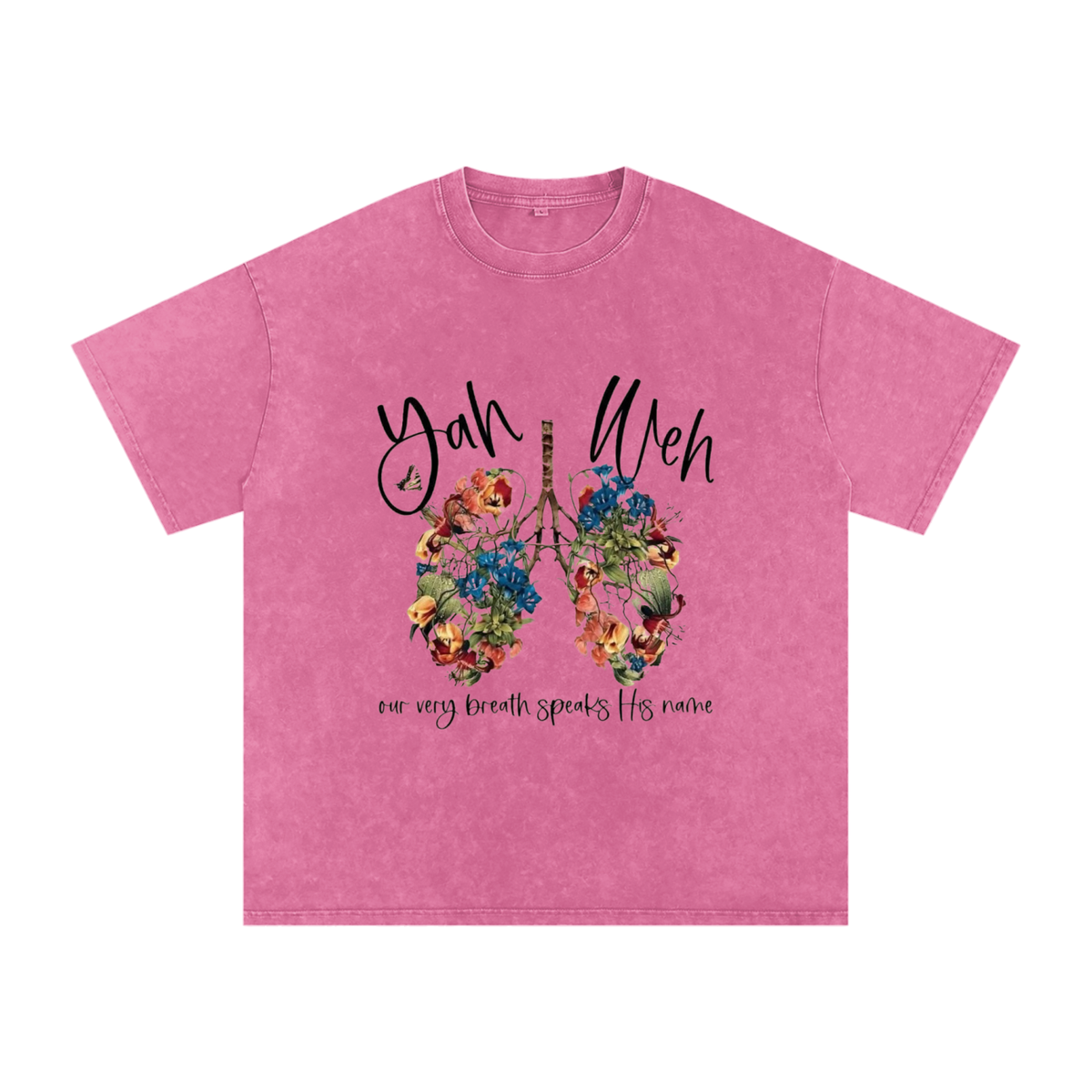 Snow Washed Oversized Cotton T-Shirt