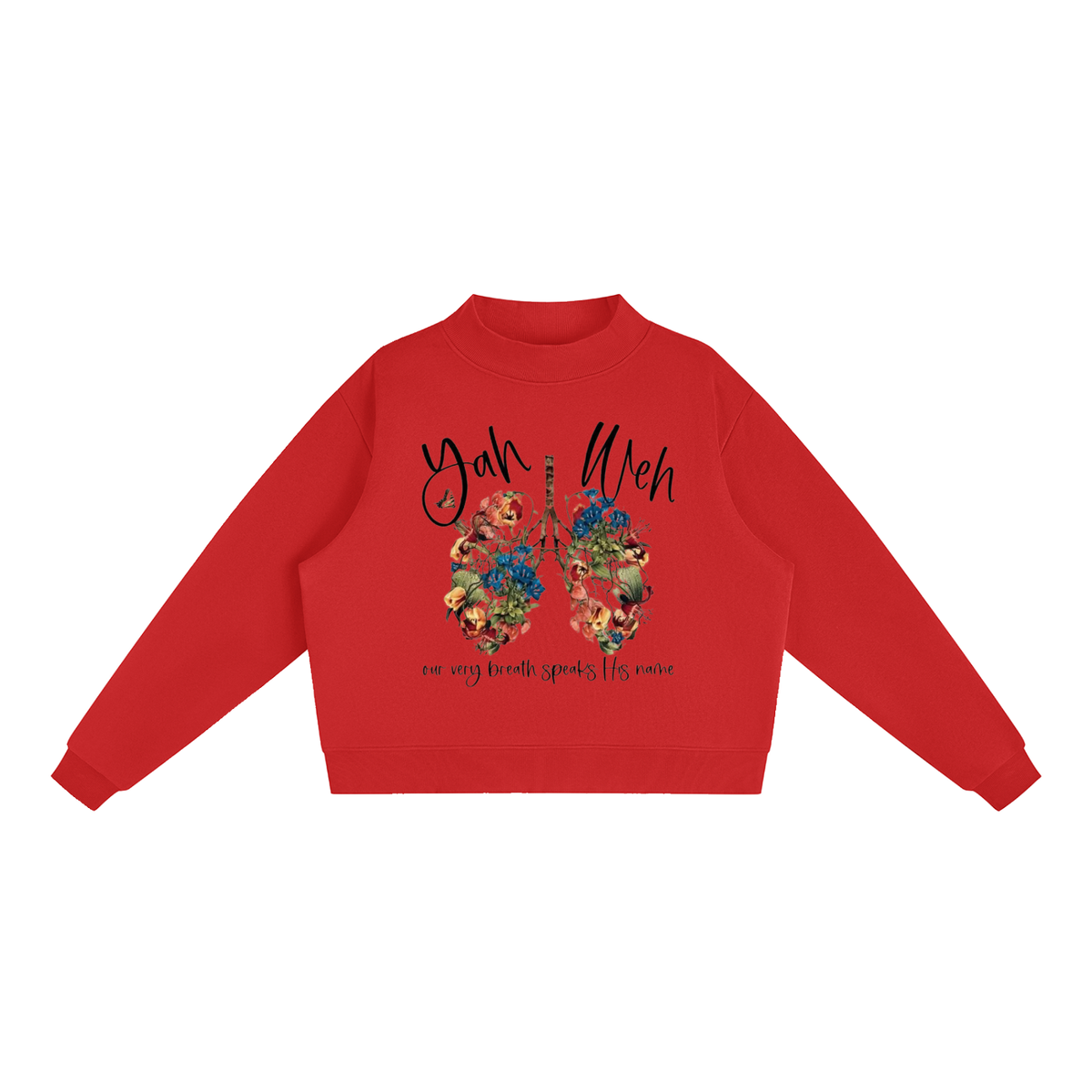 Essential Fleece Mock-Neck Crew Sweatshirt