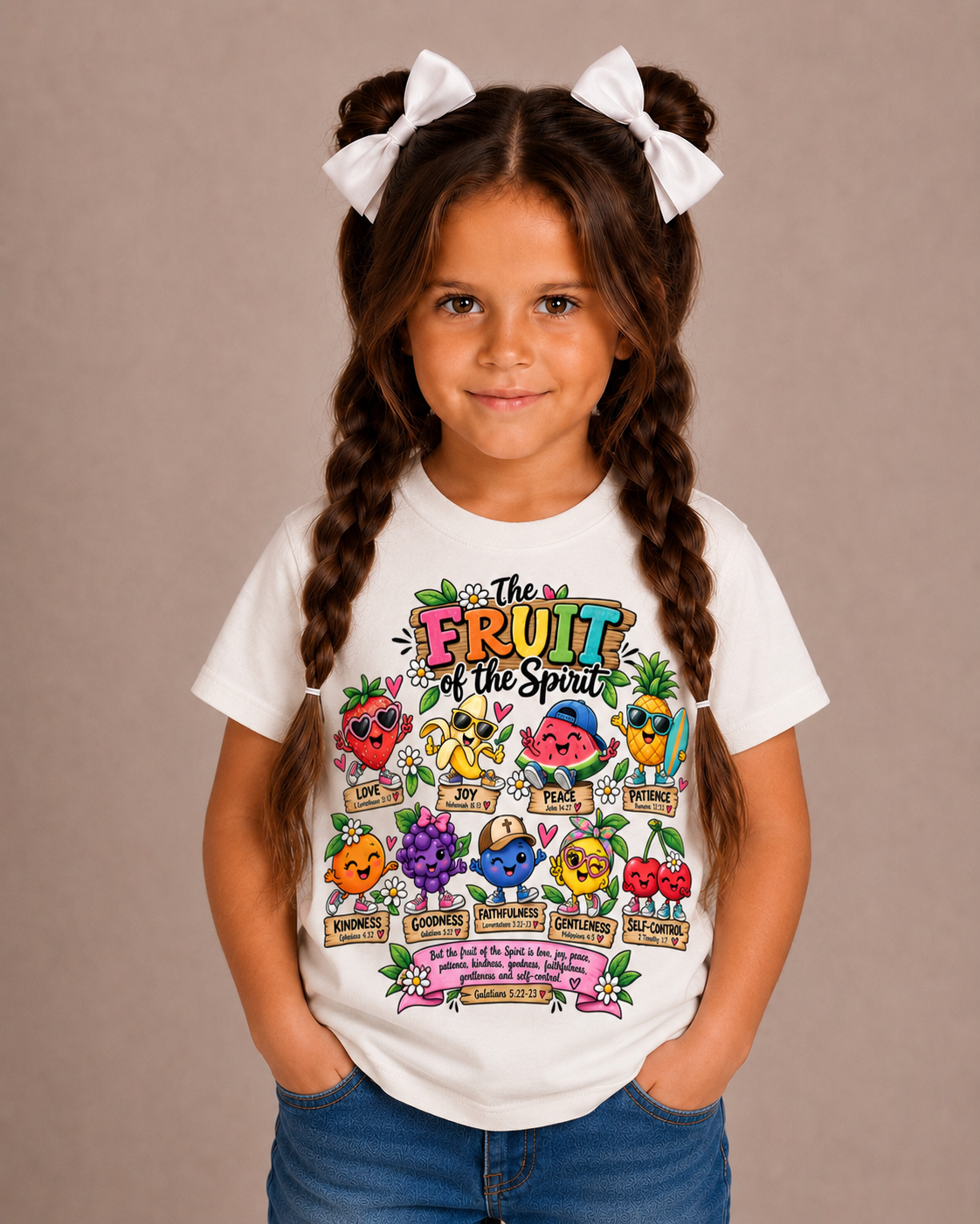 Pure Cotton Essential Kids T-Shirt the fruits of the spirit