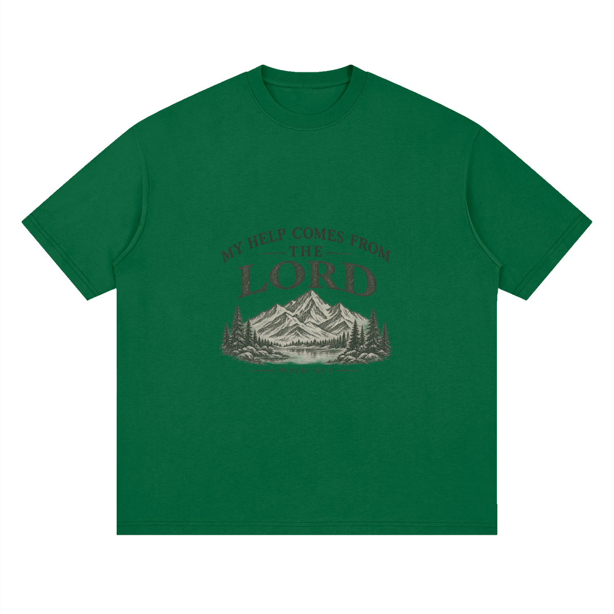 Streetwear Loose Drop Shoulder T-Shirt my help comes from the LORD