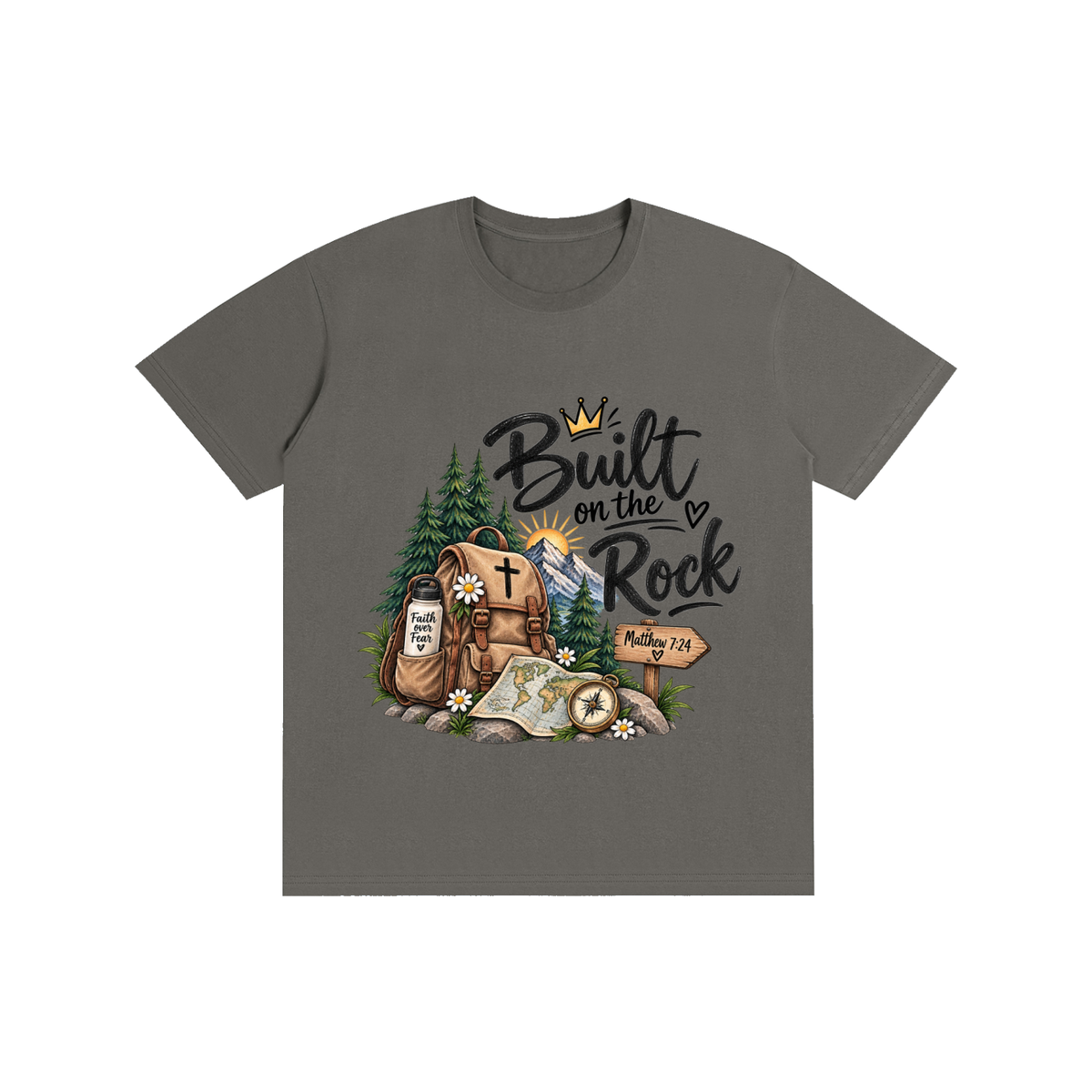 Pure Cotton Unisex T-Shirt Built on a Rock