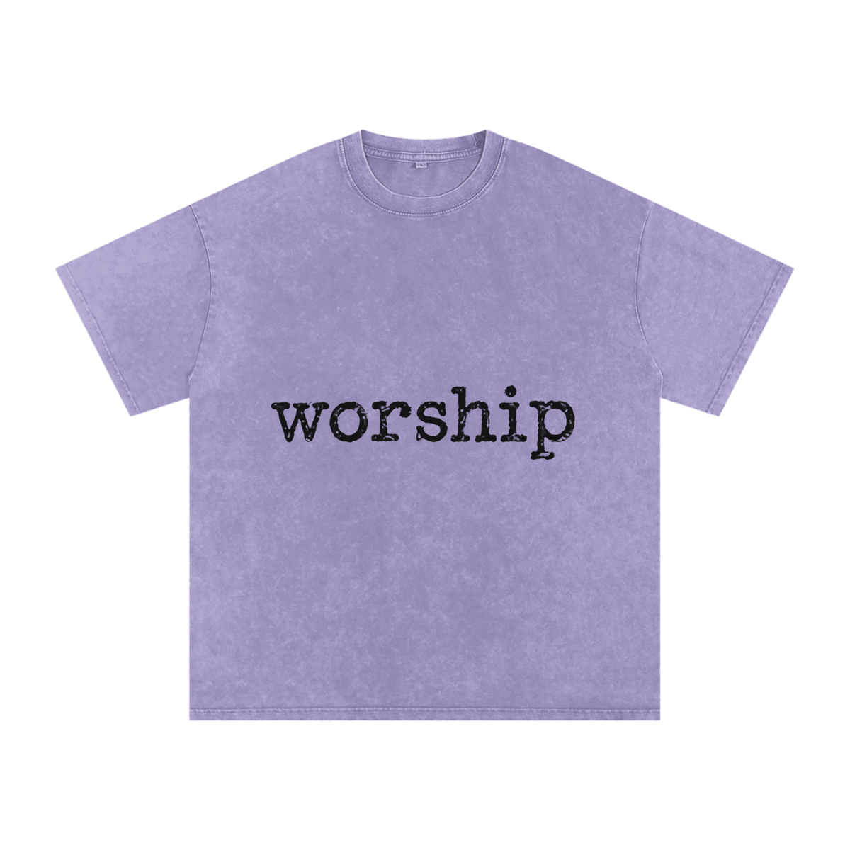 Snow Washed Oversized Cotton T-Shirt Worship