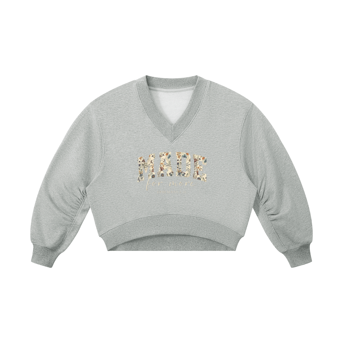 Women’s Crop V-Neck Sweatshirt Made for More