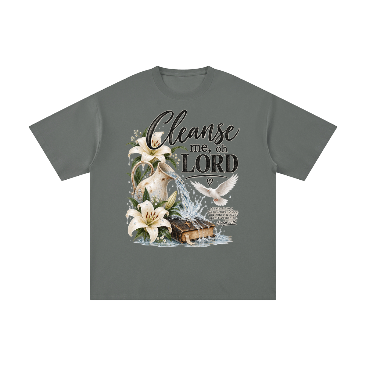 Unisex Pure Cotton T-Shirt Cleanse me Oh Lord