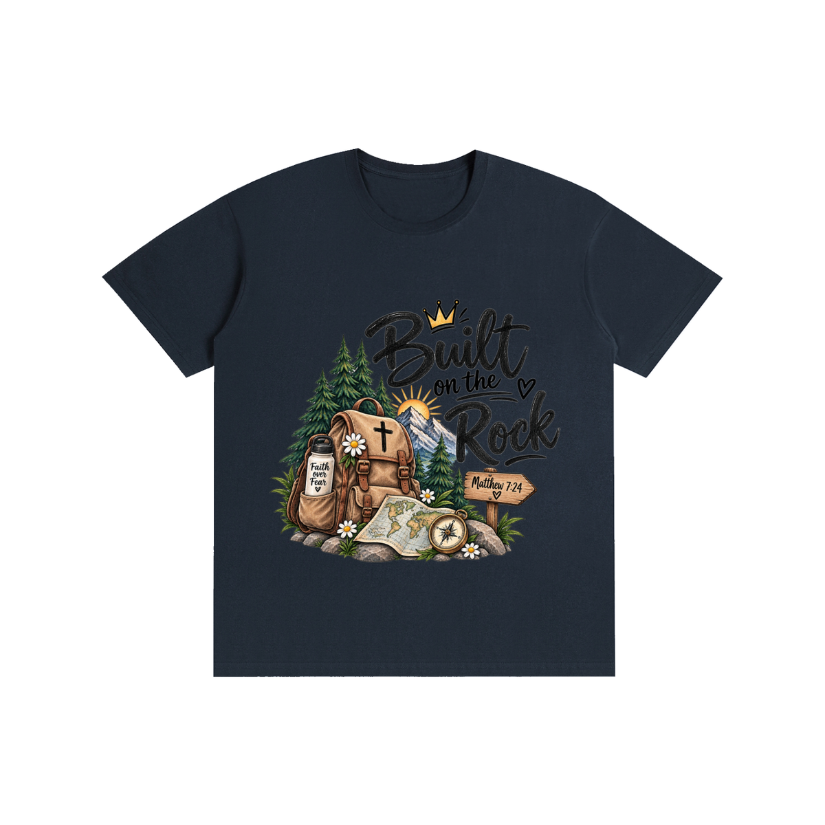 Pure Cotton Unisex T-Shirt Built on a Rock