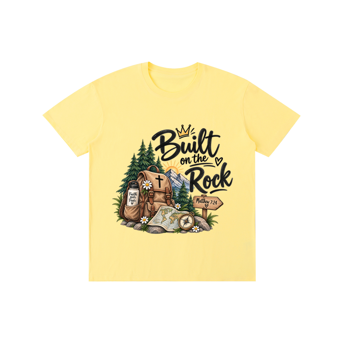 Pure Cotton Unisex T-Shirt Built on a Rock