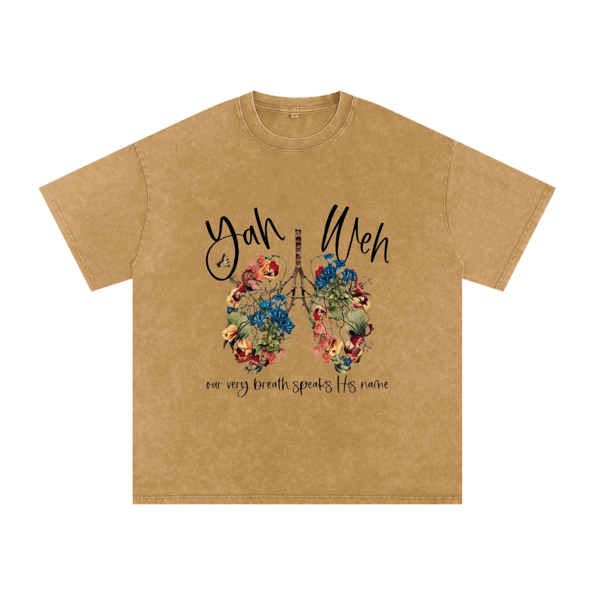 Snow Washed Oversized Cotton T-Shirt