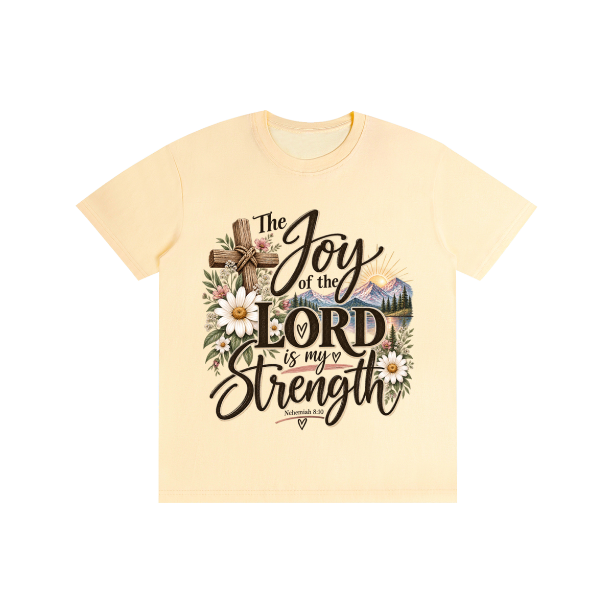 Pure Cotton Unisex T-Shirt The Joy of The Lord is my strength