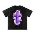 Snow Washed Oversized Cotton T-Shirt