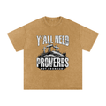 Snow Washed Oversized Cotton T-Shirt