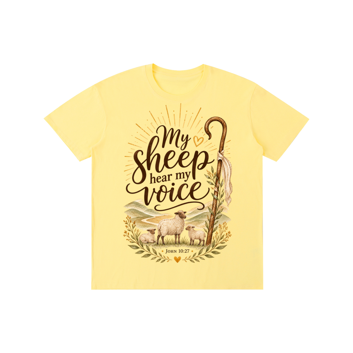 Pure Cotton Unisex T-Shirt my sheep hear my voice