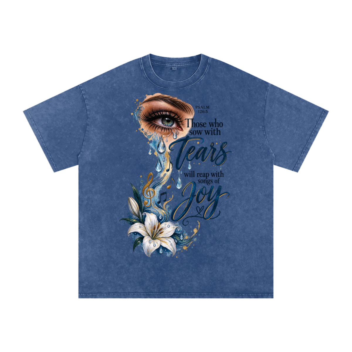 Snow Washed Oversized Cotton T-Shirt