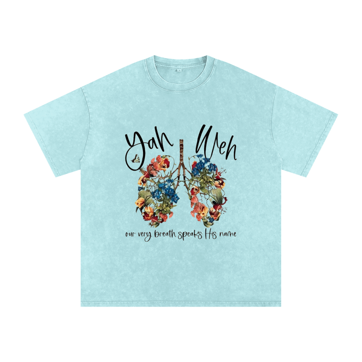 Snow Washed Oversized Cotton T-Shirt