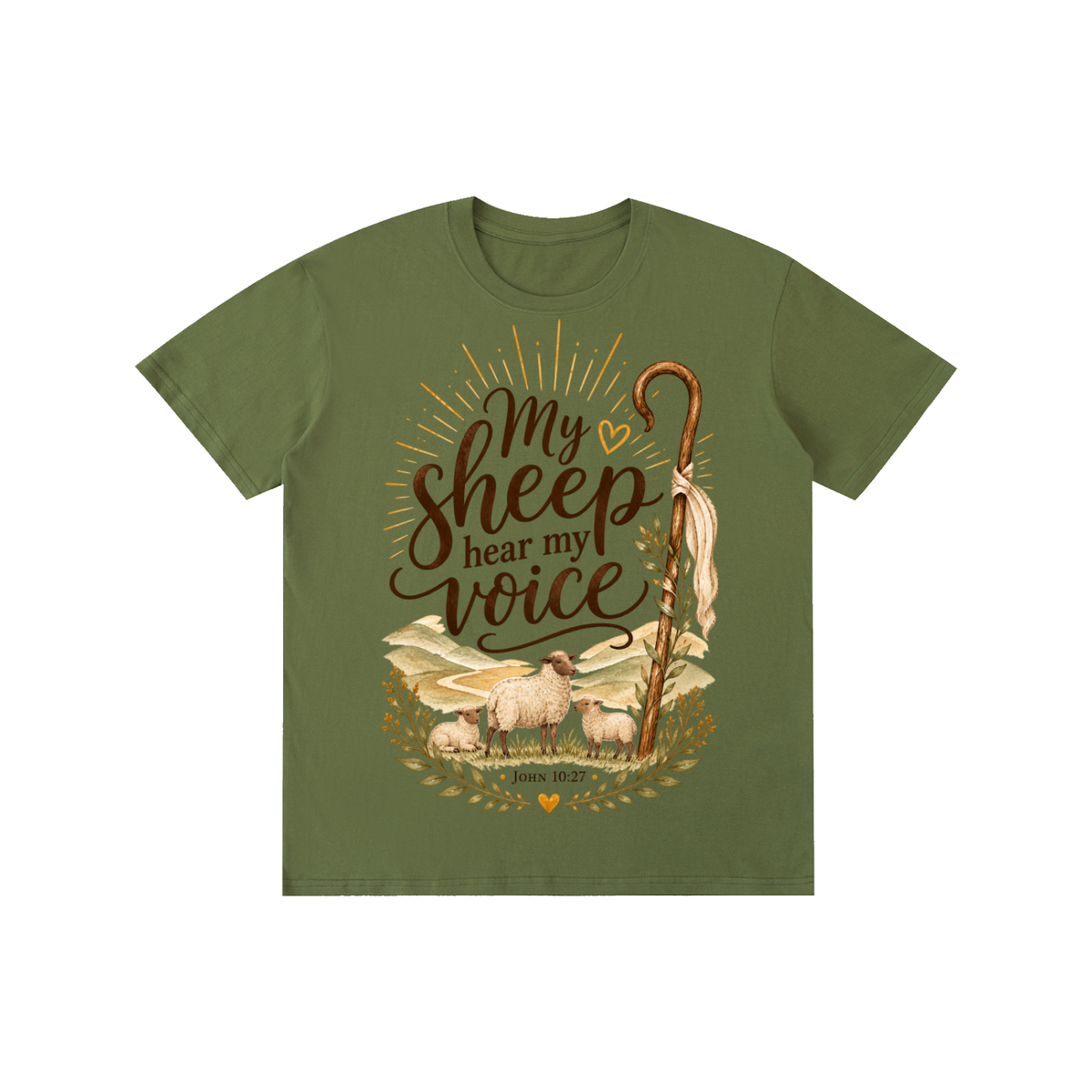 Pure Cotton Unisex T-Shirt my sheep hear my voice