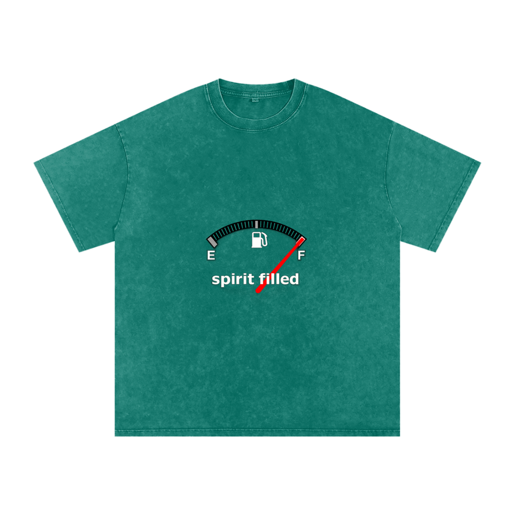 Snow Washed Oversized Cotton T-Shirt Spirit-filled