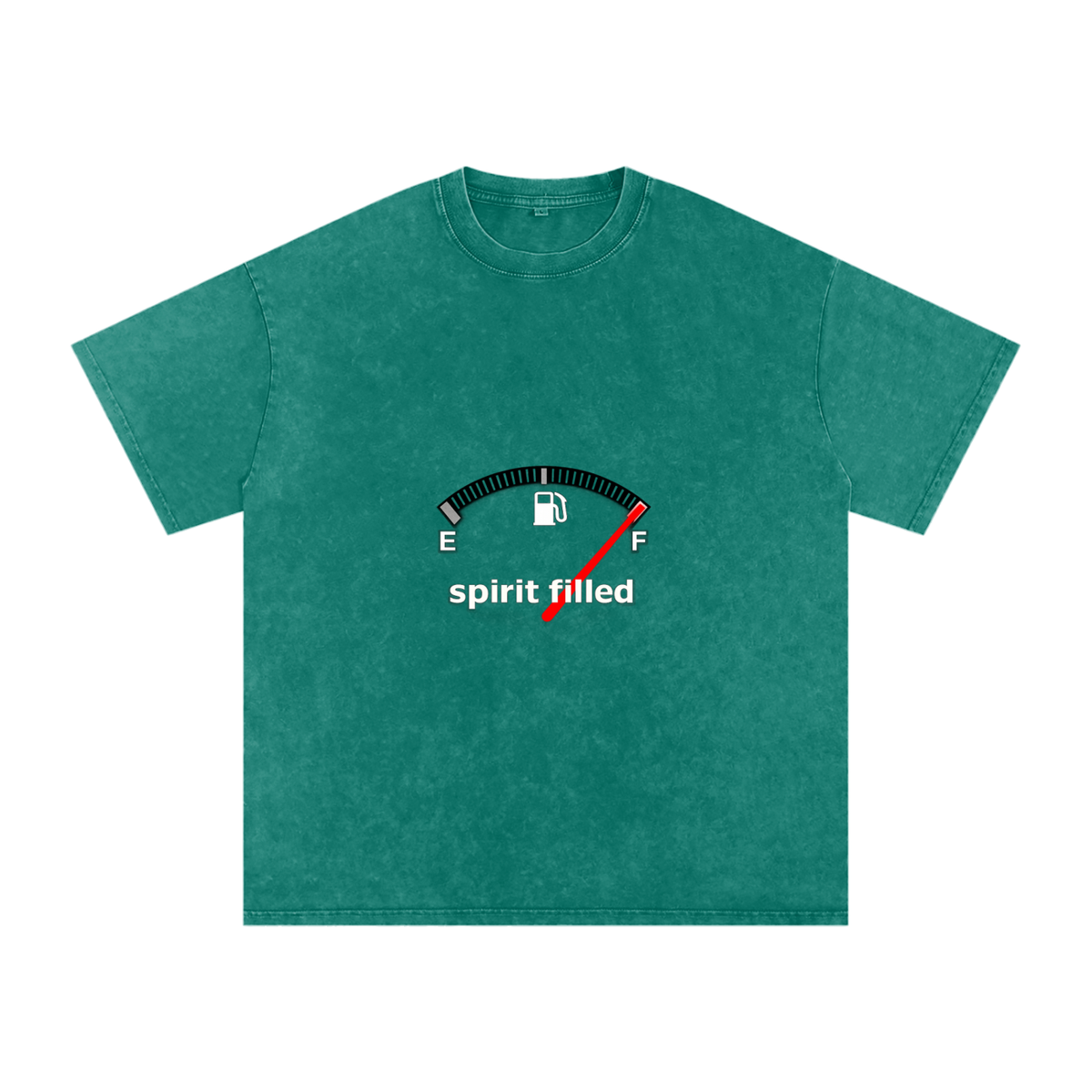 Snow Washed Oversized Cotton T-Shirt Spirit-filled