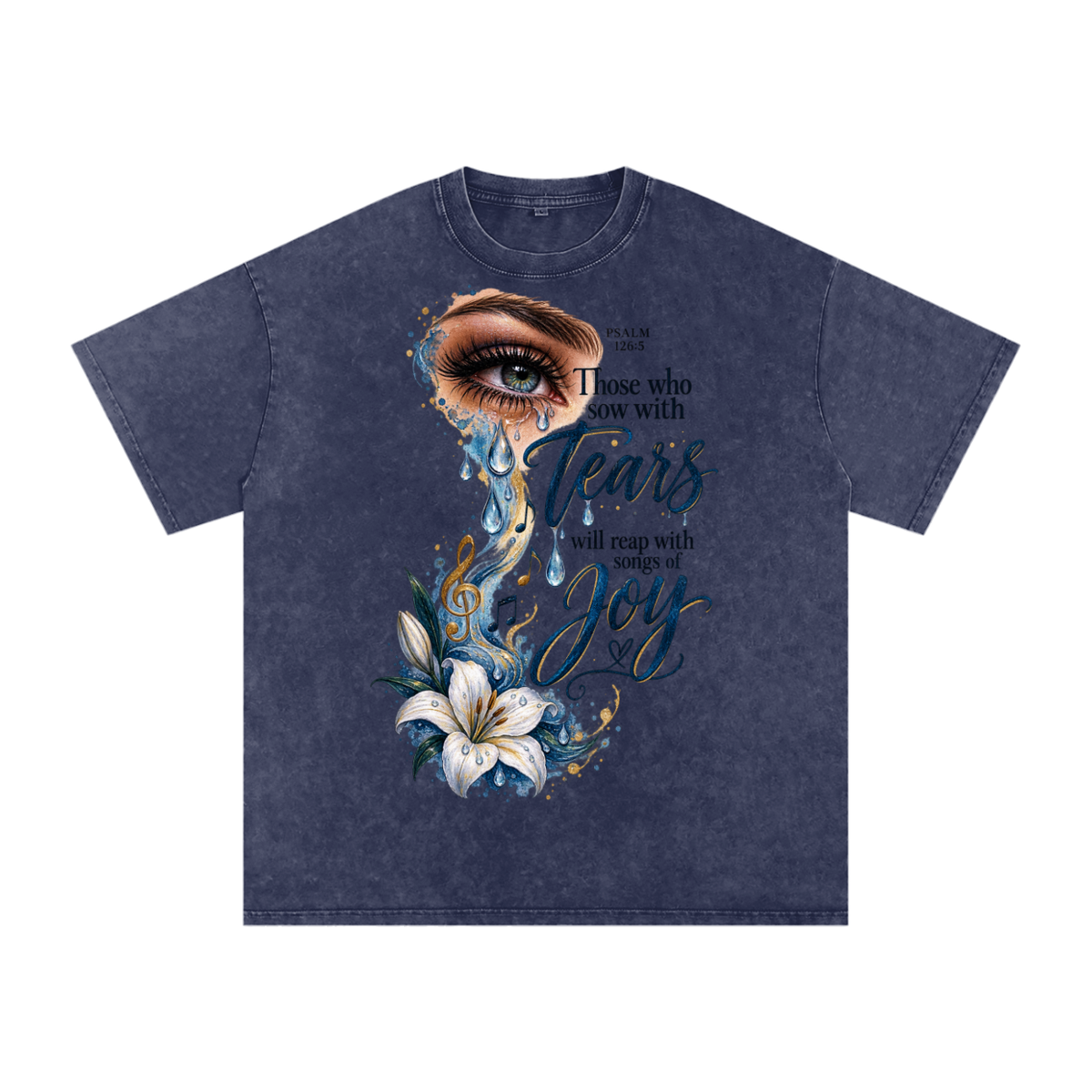 Snow Washed Oversized Cotton T-Shirt