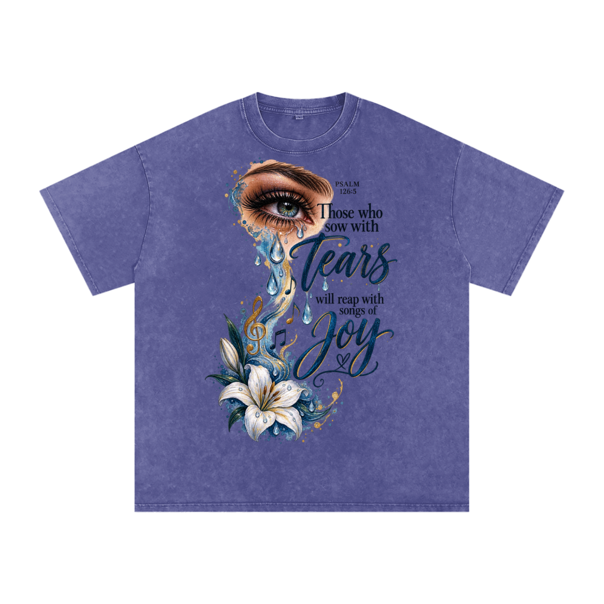 Snow Washed Oversized Cotton T-Shirt
