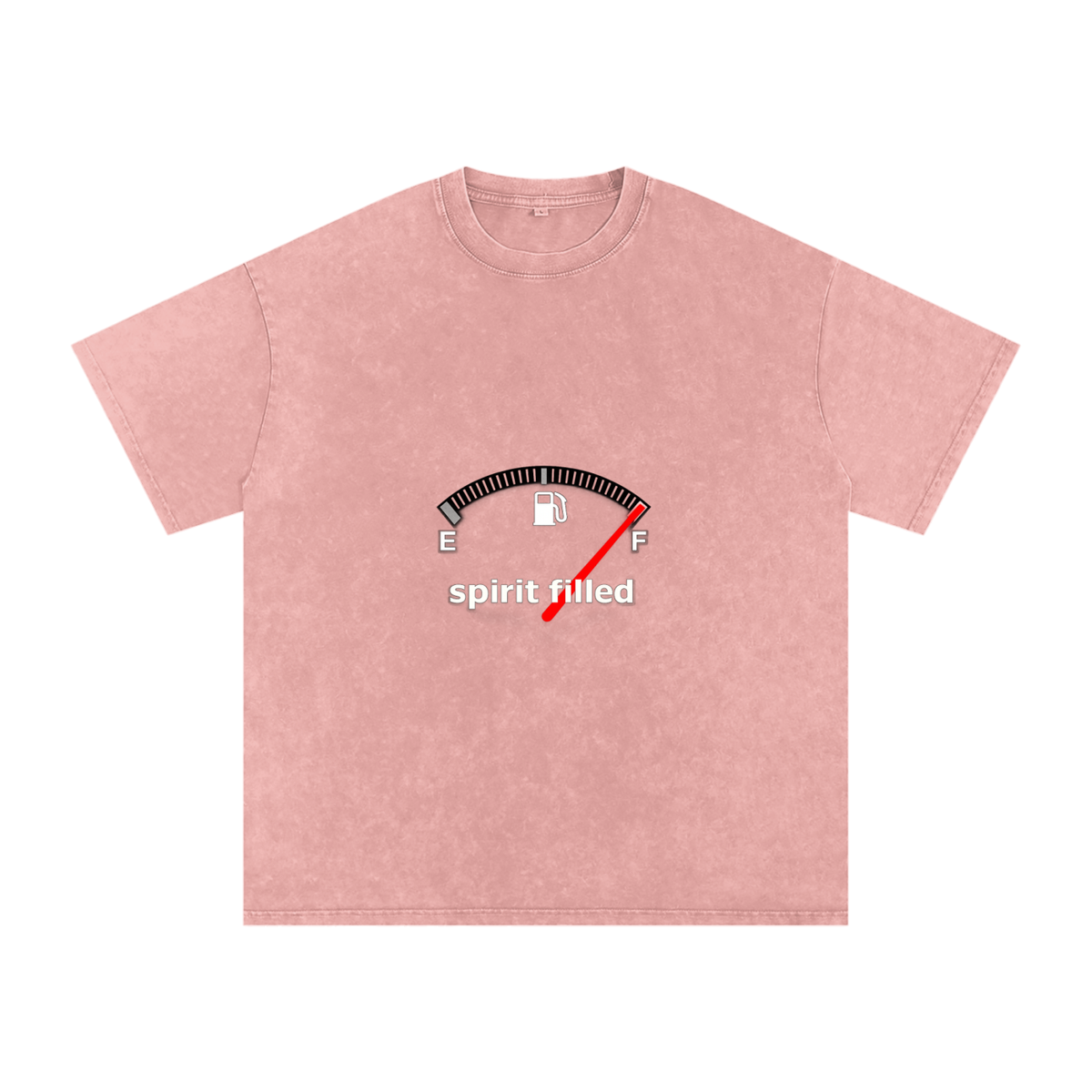 Snow Washed Oversized Cotton T-Shirt Spirit-filled