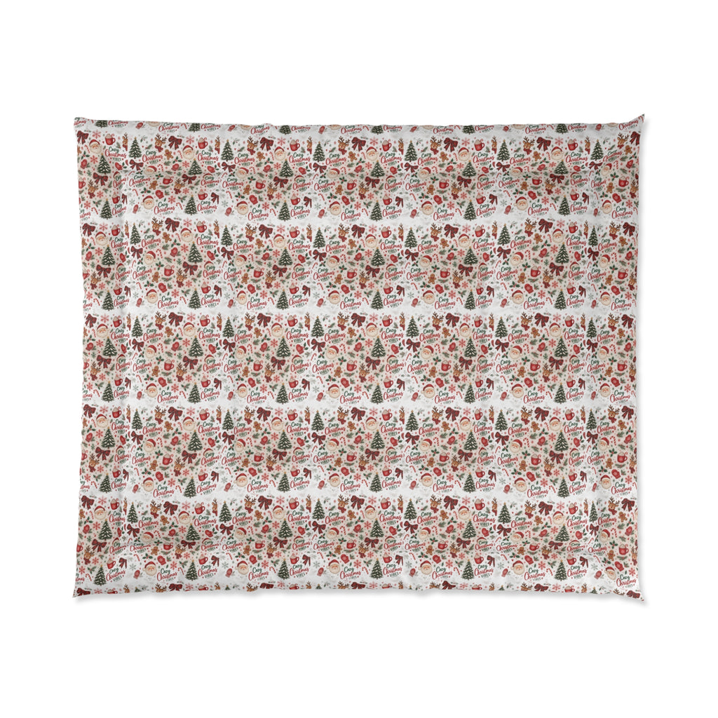 Holiday Gnome Comforter – Cozy Christmas Gnome & Tree Bedding