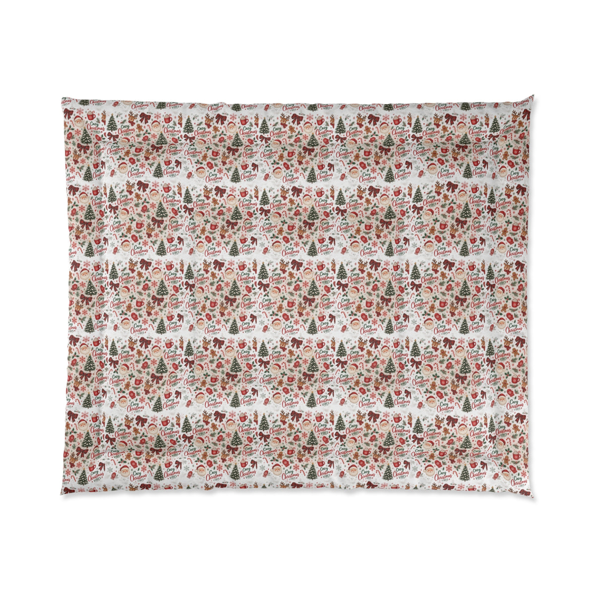 Holiday Gnome Comforter – Cozy Christmas Gnome & Tree Bedding