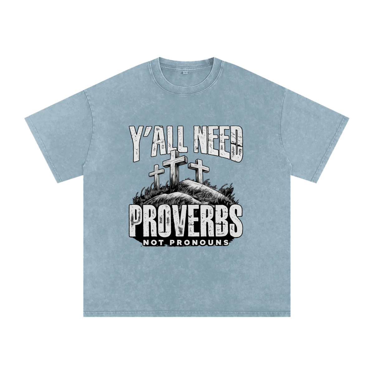 Snow Washed Oversized Cotton T-Shirt