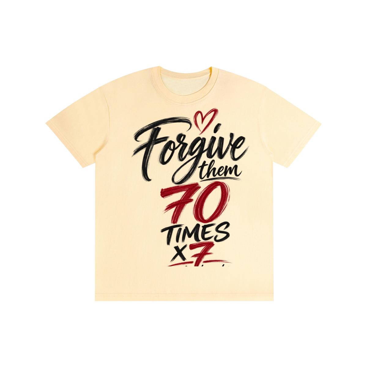 Pure Cotton Unisex T-Shirt forgive 70*7