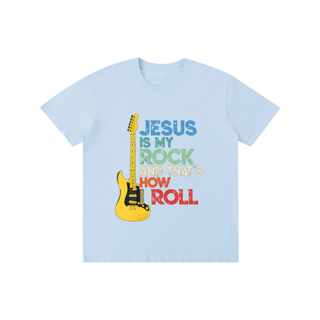 Pure Cotton Unisex T-Shirt Jesus is my rock and this is how I roll