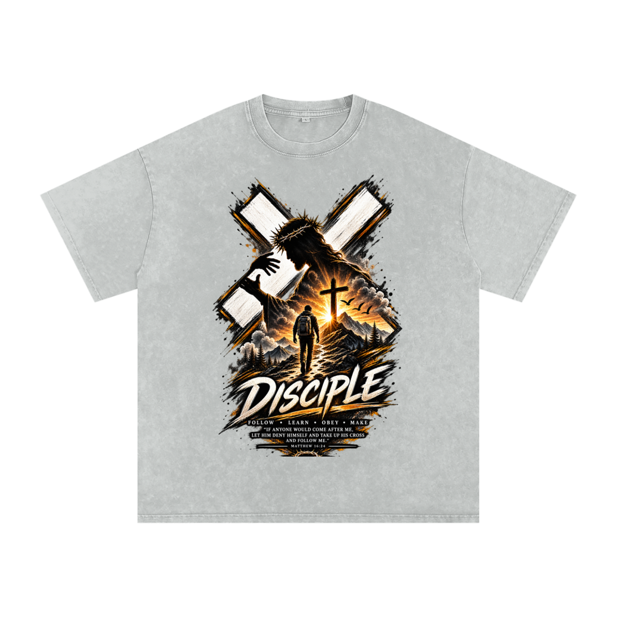 Snow Washed Oversized Cotton T-Shirt