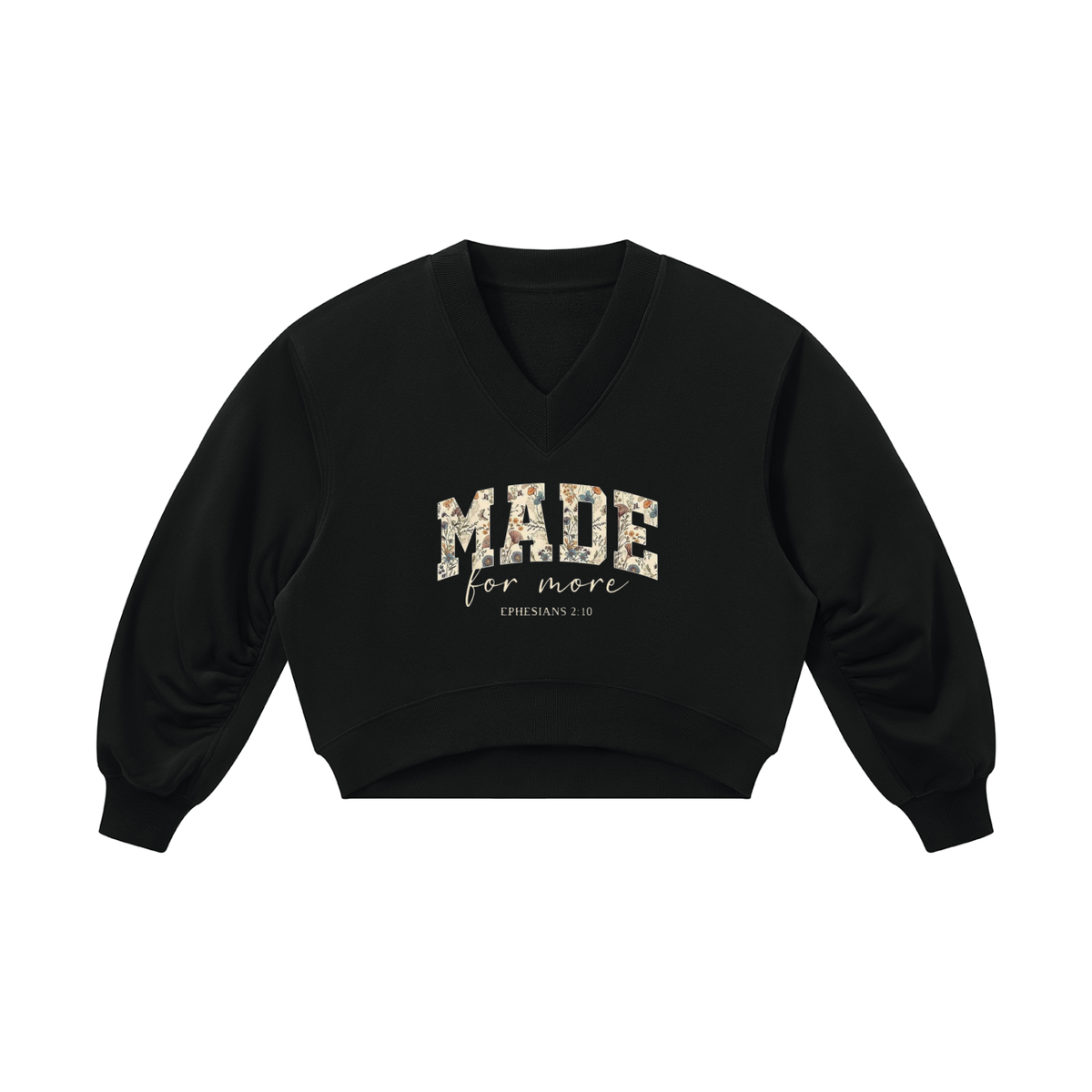 Women’s Crop V-Neck Sweatshirt Made for More