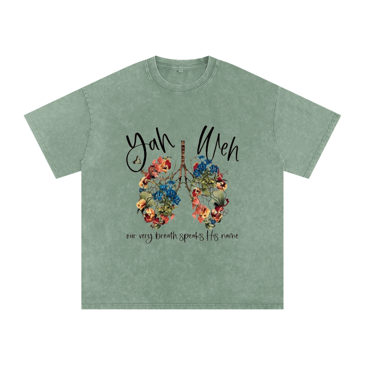 Snow Washed Oversized Cotton T-Shirt