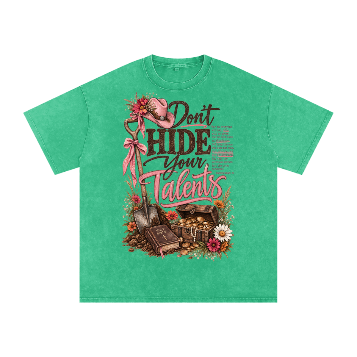 Snow Washed Oversized Cotton T-Shirt