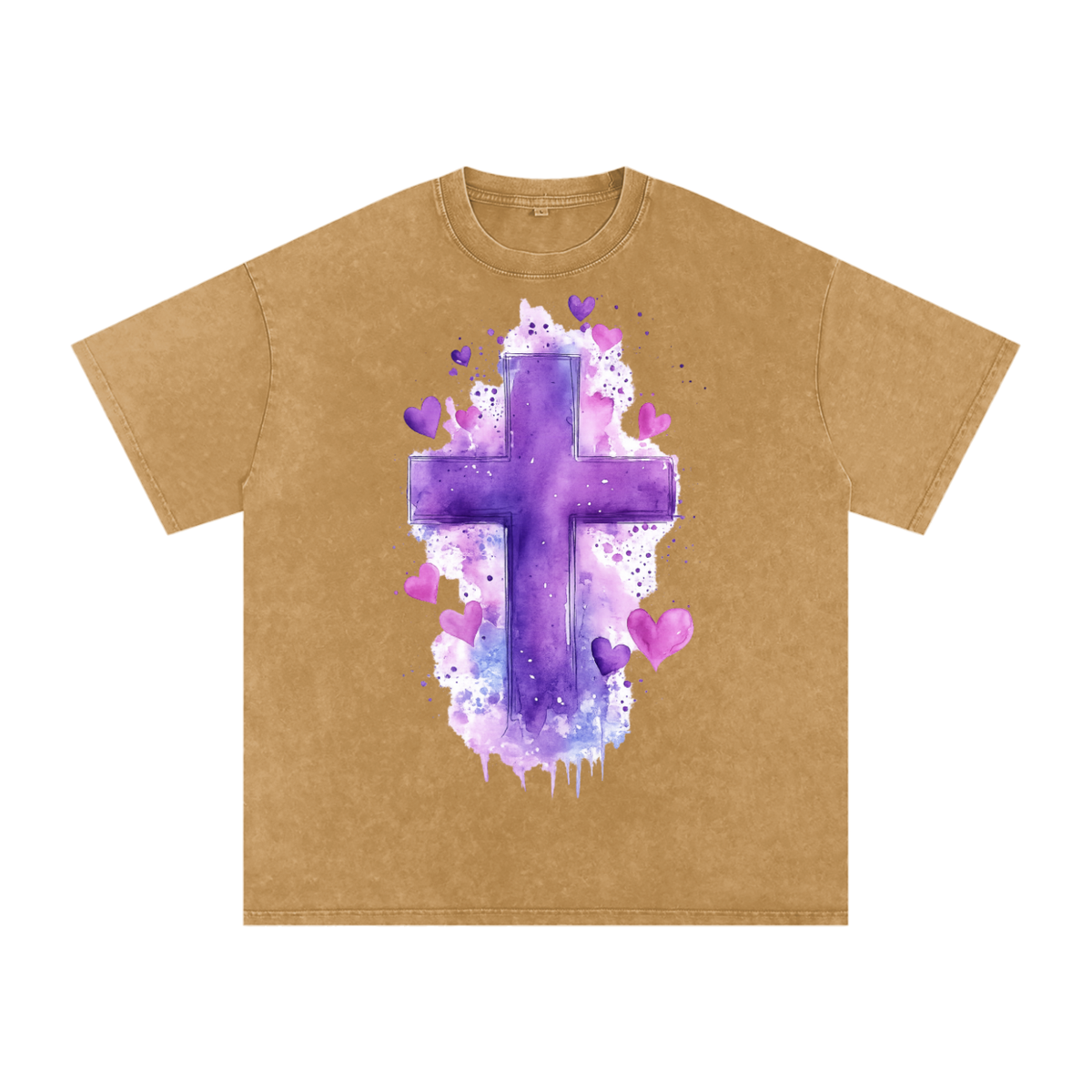 Snow Washed Oversized Cotton T-Shirt