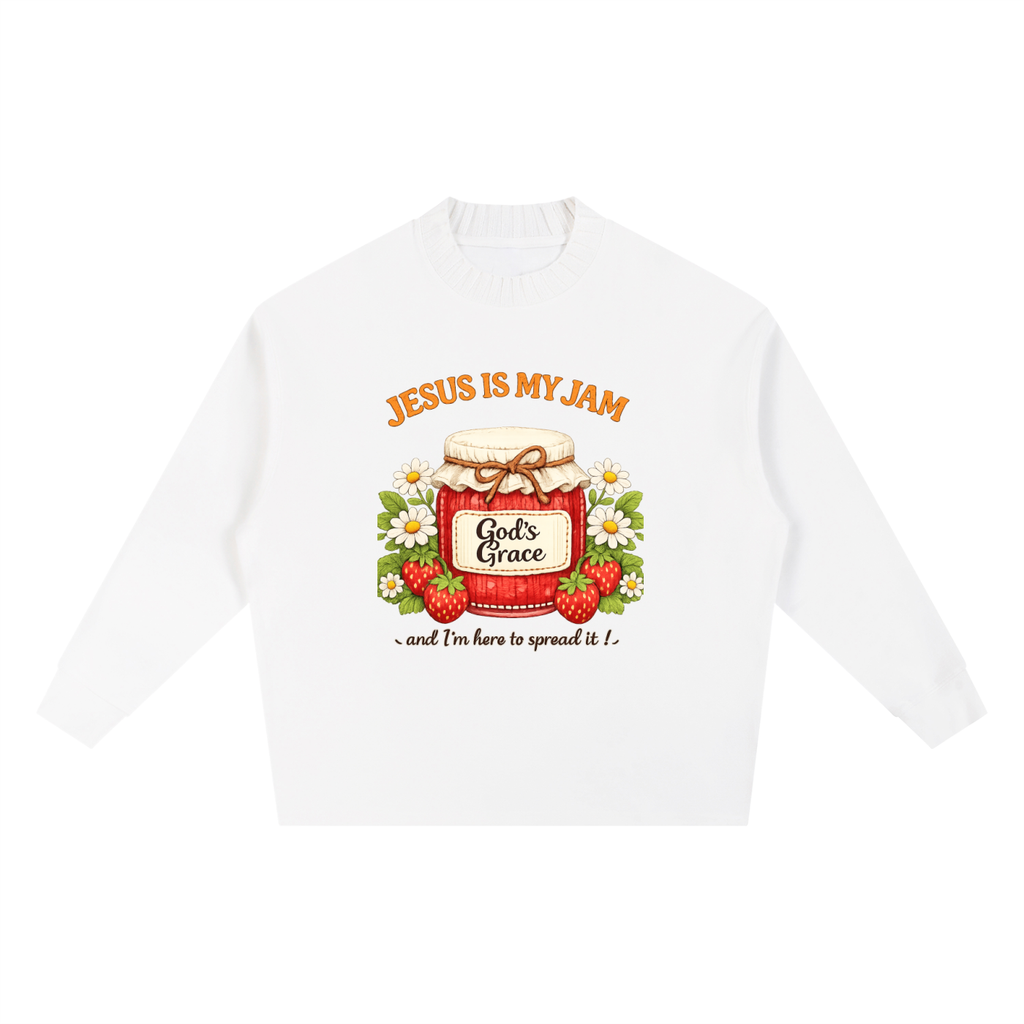 Knitted Round Neck Oversize Sweatshirt