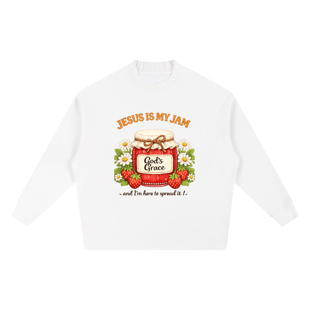 Knitted Round Neck Oversize Sweatshirt