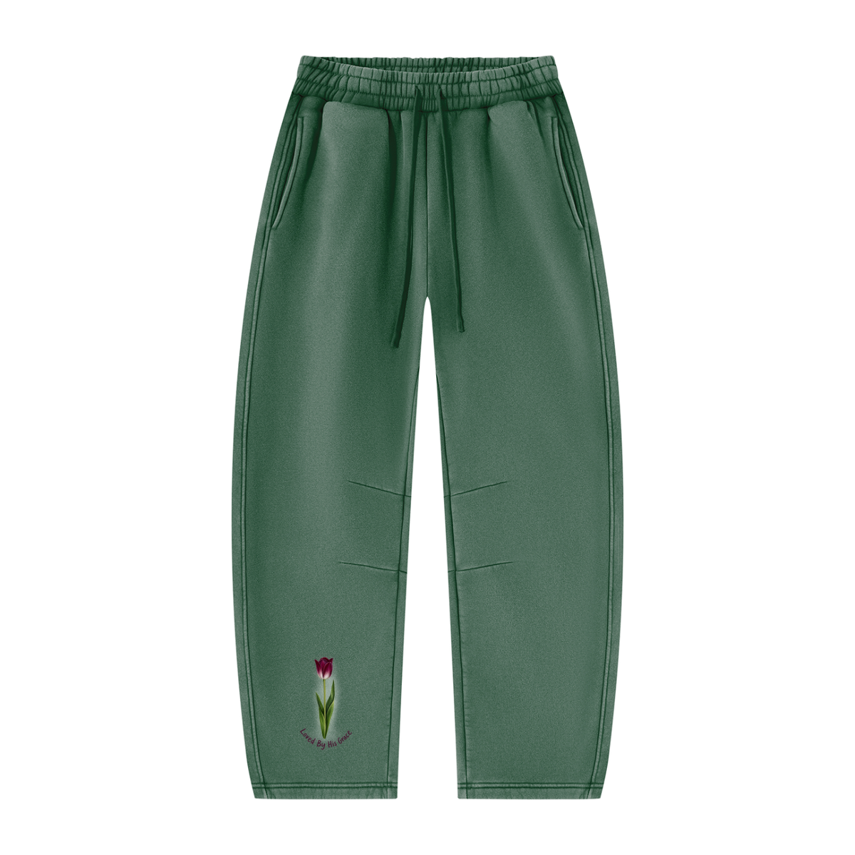 Unisex Vintage Wash Barrel Leg Fleece Sweatpants